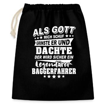 Excavator Operator - Gift Bag 40 x 50 cm - black - Front