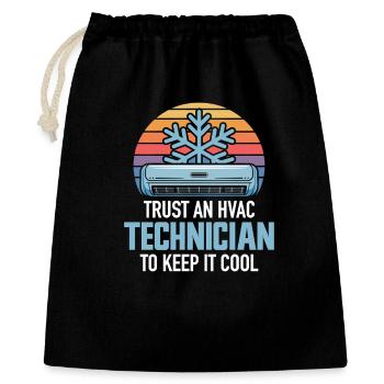 HVAC Technician Retro Climate Expert Design Professionals - Gift Bag 40 x 50 cm - black - Front