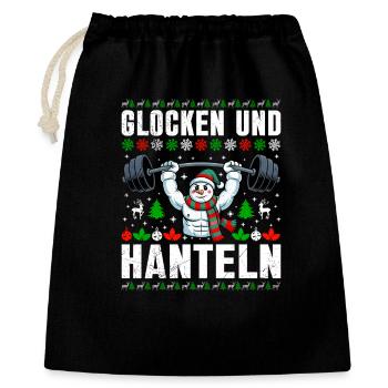 Noël CLOCHES ET HALTÈRES Fun - Sac cadeau 40 x 50 cm - noir - Devant