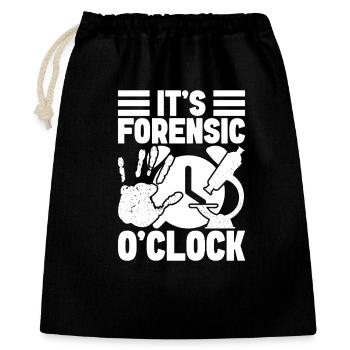 Forensic Forensic O´Clock Crime Lab - Geschenkbeutel aus Baumwolle (40 x 50 cm) - Schwarz - Vorne