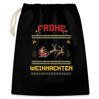 Merry Christmas Funny Ugly Design - Gift Bag 40 x 50 cm - black - Front
