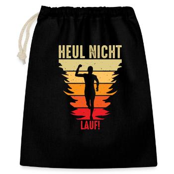 Jogging, Coureur Cadeau, Sport, Forme physique - Sac cadeau 40 x 50 cm - noir - Devant