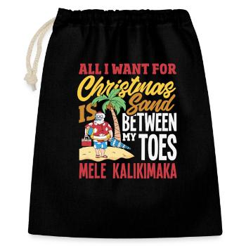 Noël hawaïen Mele Kalikimaka - Sac cadeau 40 x 50 cm - noir - Devant
