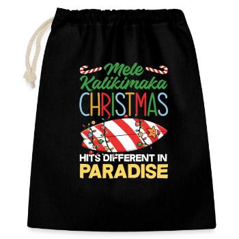 Noël hawaïen Mele Kalikimaka - Sac cadeau 40 x 50 cm - noir - Devant