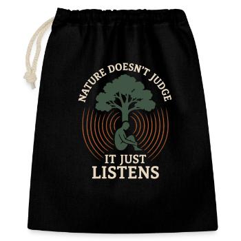 Remise à zéro mentale, Forest Walk Overthinker - Sac cadeau 40 x 50 cm - noir - Devant