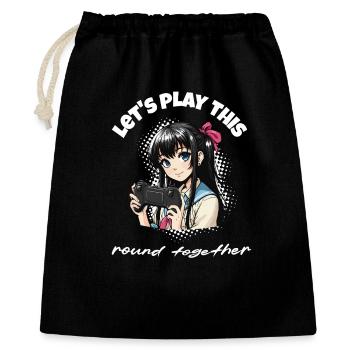 Jouons ensemble - Conception de jeux vidéo - Sac cadeau 40 x 50 cm - noir - Devant
