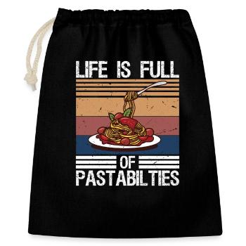 Pasta Lover Life Is Full Of Pastabilities Italian - Gift Bag 40 x 50 cm - black - Front