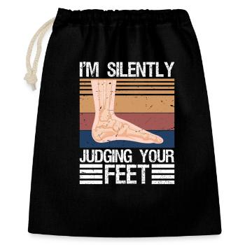 I'm Silently Judging Your Feet Funny Podiatrist - Gift Bag 40 x 50 cm - black - Front