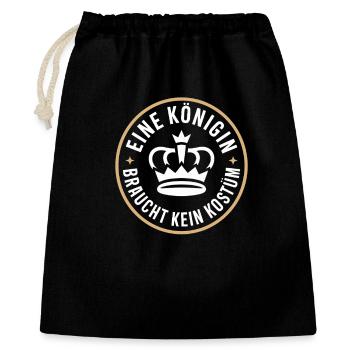 Queen doesn't need a costume disguise carnival - Gift Bag 40 x 50 cm - black - Front