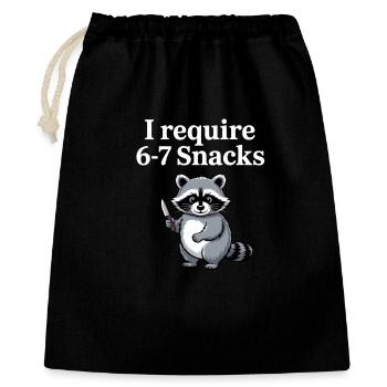6-7 Refroidisseur de mèmes Internet 6 7 Raton laveur - Sac cadeau 40 x 50 cm - noir - Devant