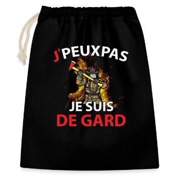 Je peux pas J'ai Suis de Gard - Sac cadeau 40 x 50 cm - noir - Devant