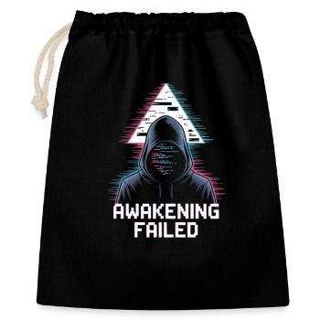 Awakening Failed – Neon Glitch Figur - Geschenkbeutel aus Baumwolle (40 x 50 cm) - Schwarz - Vorne
