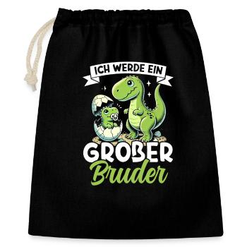 Big Brother Dinosaur Dino Sibling Motif - Gift Bag 40 x 50 cm - black - Front