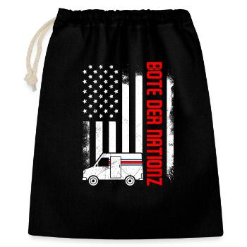 Le facteur BOTE DER NATIONZ Drôle - Sac cadeau 40 x 50 cm - noir - Devant