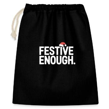 Assez drôle de Noël festif - Sac cadeau 40 x 50 cm - noir - Devant