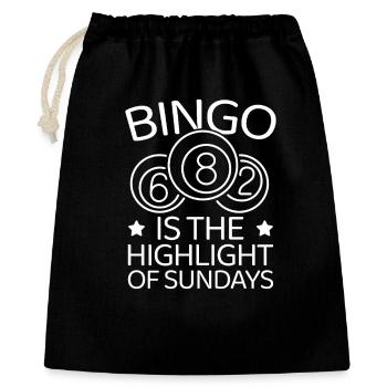 Bingo Player Is The Highlight Of Sundays Bingo - Gift Bag 40 x 50 cm - black - Front