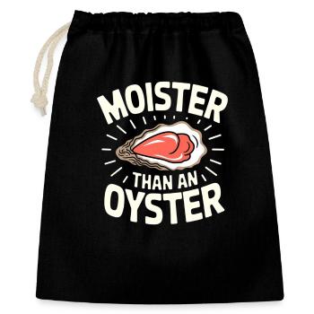 Humide comme l’huître – Jeux de mots Conception - Sac cadeau 40 x 50 cm - noir - Devant