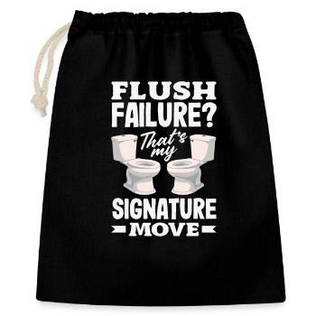 Toilet Clogging Master Funny - Gift Bag 40 x 50 cm - black - Front