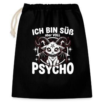 I'm Cute But Full Psycho – Kawaii Goth - Gift Bag 40 x 50 cm - black - Front