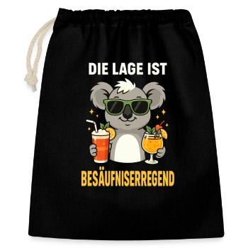 koala cocktail, location drunkenness party shirt - Gift Bag 40 x 50 cm - black - Front