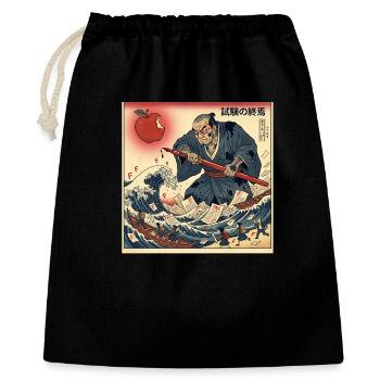 試験の終焉 Combat de samouraïs contre les examens scolaires - Sac cadeau 40 x 50 cm - noir - Devant