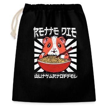 Délice de nouilles Ramen Hamster - Sac cadeau 40 x 50 cm - noir - Devant