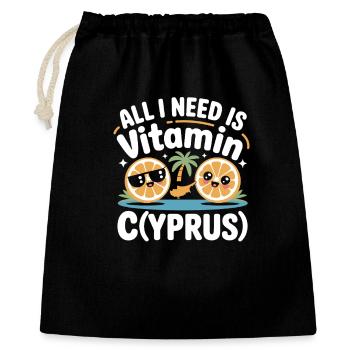 Cyprus All I Need Is Vitamin Cyprus Cyprus Flag - Gift Bag 40 x 50 cm - black - Front