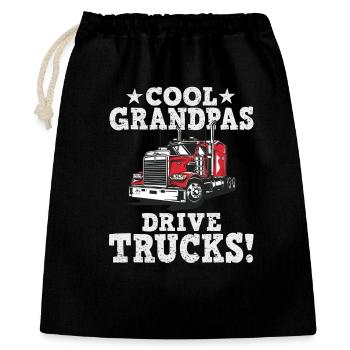 Grandfathers drive trucks - Gift Bag 40 x 50 cm - black - Front