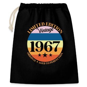 1967 Vintage Birthday Gift 67 Birthday - Gift Bag 40 x 50 cm - black - Front