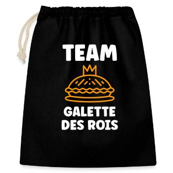 Humour galette des rois - Sac cadeau 40 x 50 cm - noir - Devant