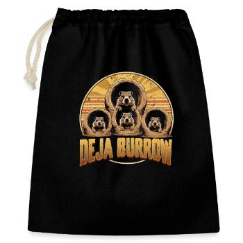 Groundhog Day Groundhog Deja Burrow - Gift Bag 40 x 50 cm - black - Front