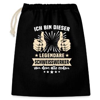 Citations de soudeur - Sac cadeau 40 x 50 cm - noir - Devant