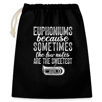 Baritone Player Low Notes Are The Sweetest - Gift Bag 40 x 50 cm - black - Front