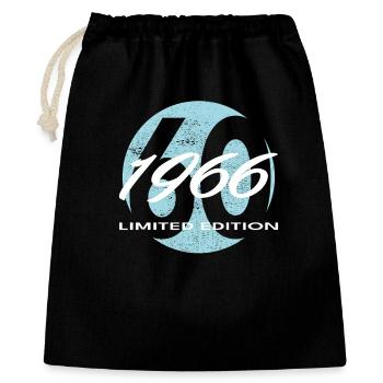 60e anniversaire 1966 cadeau pour hommes et femmes - Sac cadeau 40 x 50 cm - noir - Devant