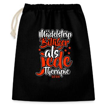Mädelstrip 2026 Girls Trip Mädelstour Mädlstrip - Geschenkbeutel aus Baumwolle (40 x 50 cm) - Schwarz - Vorne