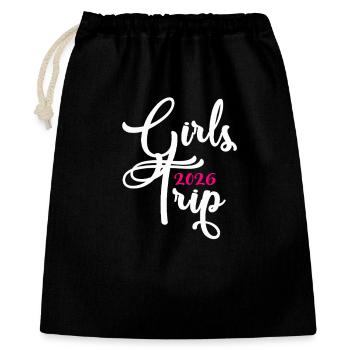 Girls Trip 2026 Mädelstour Mädlstrip Mädelstrip - Geschenkbeutel aus Baumwolle (40 x 50 cm) - Schwarz - Vorne
