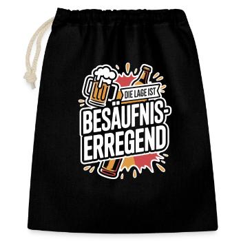 L’endroit est une bière de soirée alcoolisée - Sac cadeau 40 x 50 cm - noir - Devant