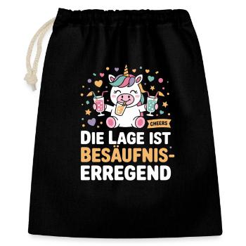L’endroit est une bière de soirée alcoolisée - Sac cadeau 40 x 50 cm - noir - Devant