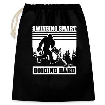 Pêche en terre de terre Big Foot - Sac cadeau 40 x 50 cm - noir - Devant