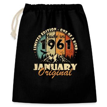 1961 January Original – Limited Edition - Gift Bag 40 x 50 cm - black - Front