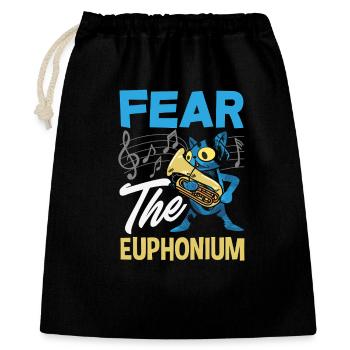 Vintage Euphonium Spieler - Geschenkbeutel aus Baumwolle (40 x 50 cm) - Schwarz - Vorne