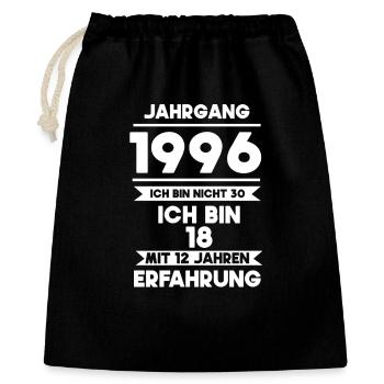 Born in 1996 - Gift Bag 40 x 50 cm - black - Front