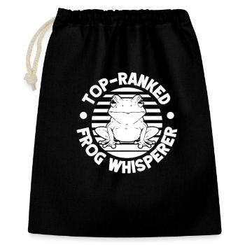 Frog Catcher Top-Ranked Frog - Geschenkbeutel aus Baumwolle (40 x 50 cm) - Schwarz - Vorne