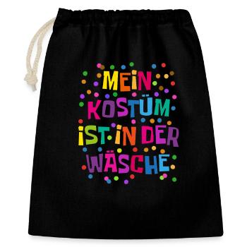 Shrovetide - Carnival - Costume Replacement - Saying - Gift Bag 40 x 50 cm - black - Front