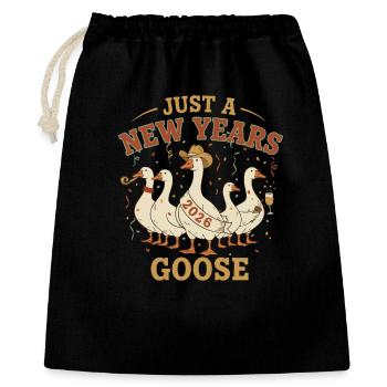 Juste une fête de célébration du Nouvel An Goose 2026 - Sac cadeau 40 x 50 cm - noir - Devant