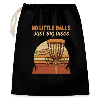 Pas de petites balles, juste de gros disques amusants au disc golf - Sac cadeau 40 x 50 cm - noir - Devant