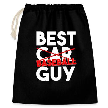 Meilleur gars du baseball Typographie sportive drôle Art - Sac cadeau 40 x 50 cm - noir - Devant