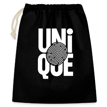 unique unique unique self-worth unique - Gift Bag 40 x 50 cm - black - Front