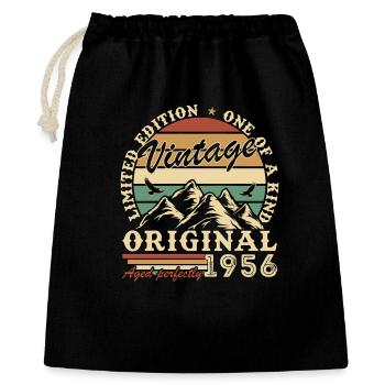 1956 Vintage Rétro Cadeau D'anniversaire - Sac cadeau 40 x 50 cm - noir - Devant