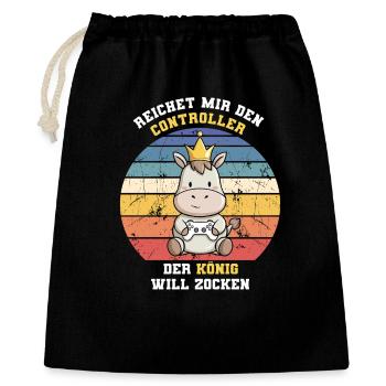 Hands me the controller the king wants to gamble - Gift Bag 40 x 50 cm - black - Front